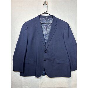 Nautica‎ Sport Coat Mens R52 Navy Blue Plaid Checkered Blazer Suit Jacket